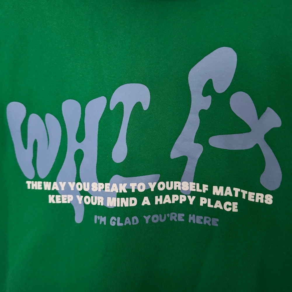 White Fox Boutique Green/Blue Hoodie - Picture 3 of 5